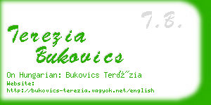 terezia bukovics business card